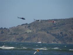 TV helicopters in SF Bay